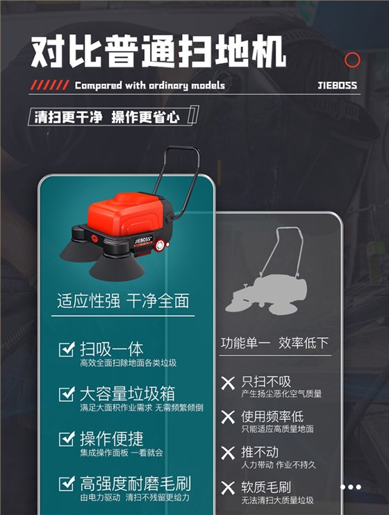 潔博士多功能電動(dòng)手推式掃地機1150